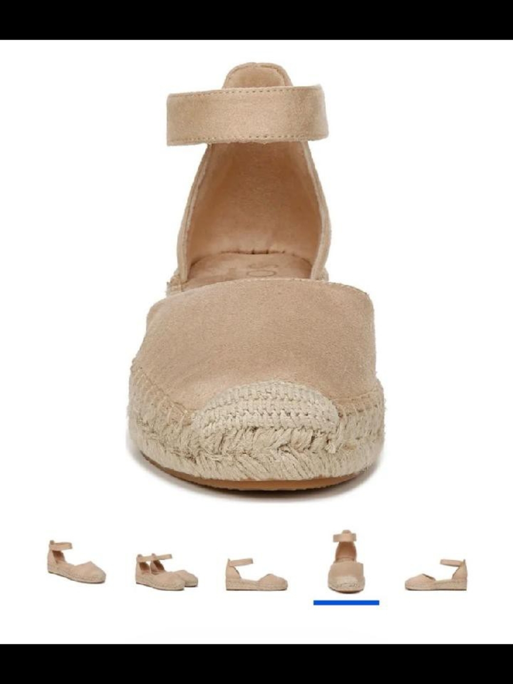 Naturalizer Beige Ankle-Strap Espadrille Wedges - Picture 2 of 10